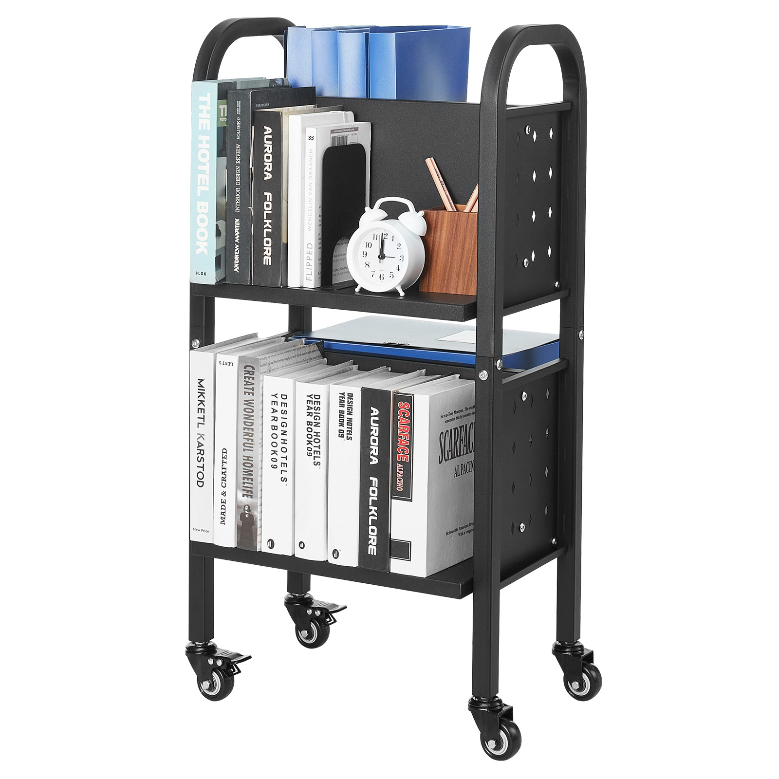 Book Cart Rolling - SucceBuy 150Lbs Rolling Library Book Cart