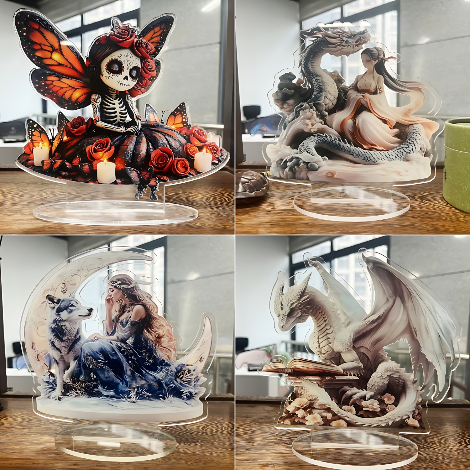 Two Tigers Statue,2D Flat Anim - Office Furniture Used avis et prix
