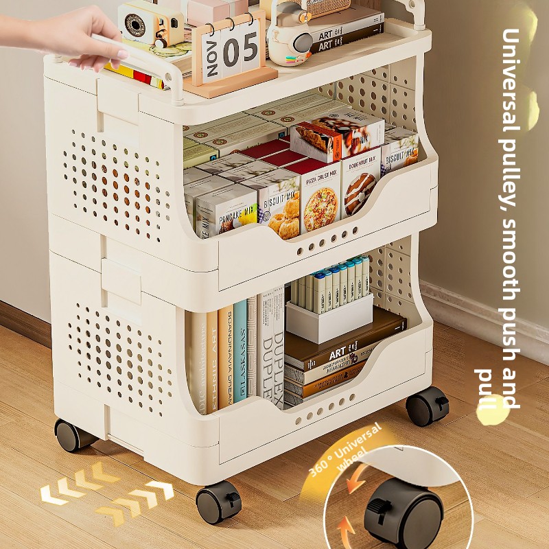 Simple Plastic Storage Shelf U - Book Cart Rolling avis et prix
