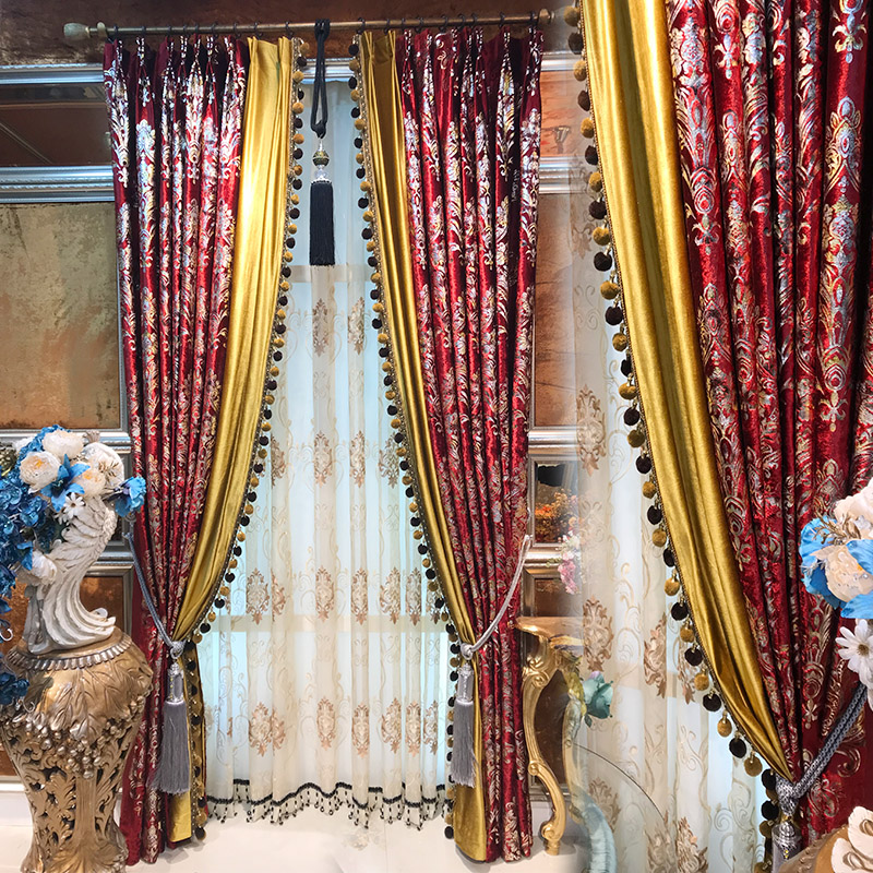 Red Velvet Curtain for Living  - Office Furniture Hong Kong avis et prix