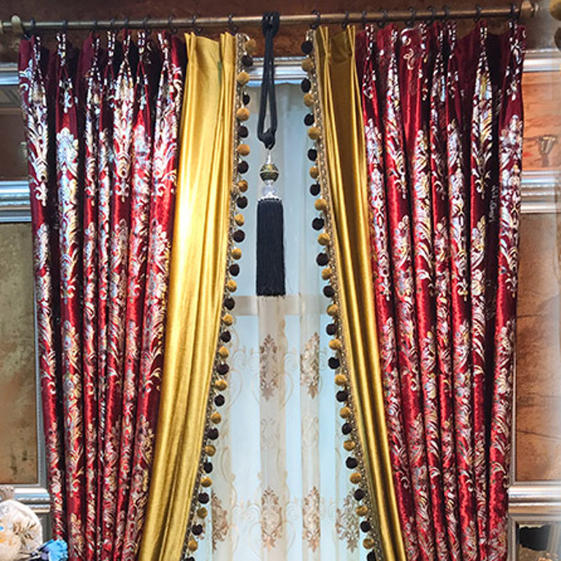 Red Velvet Curtain for Living  - Office Furniture Hong Kong avis et prix