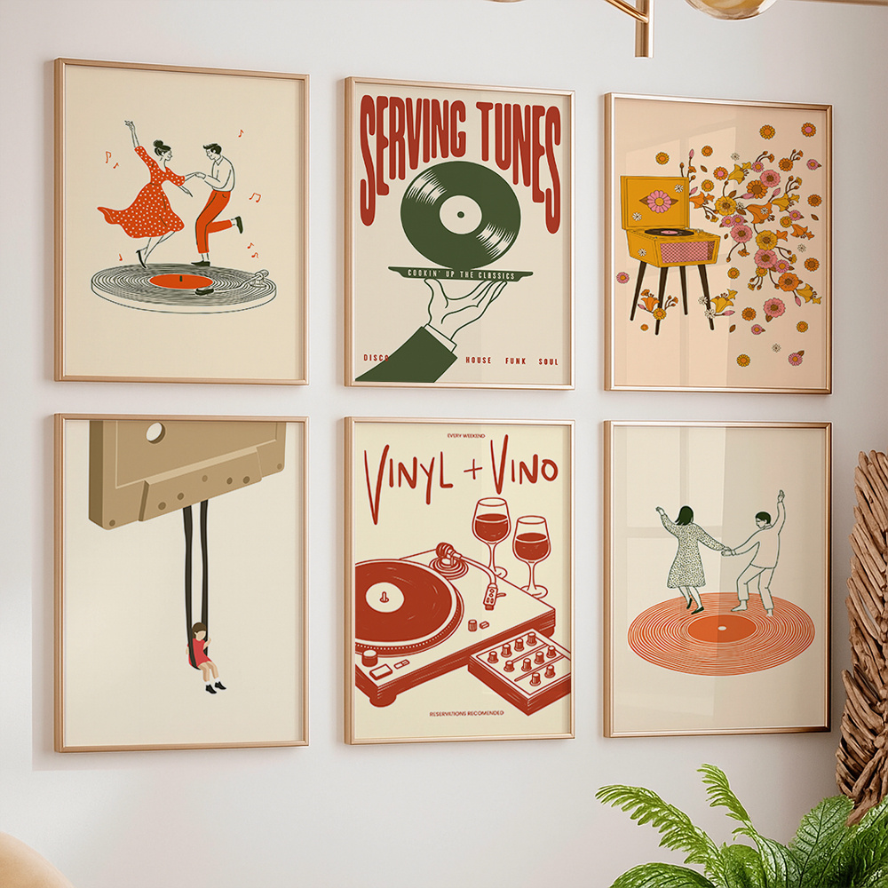 1pc Vintage Music Canvas Poste - Office Furniture Used avis et prix