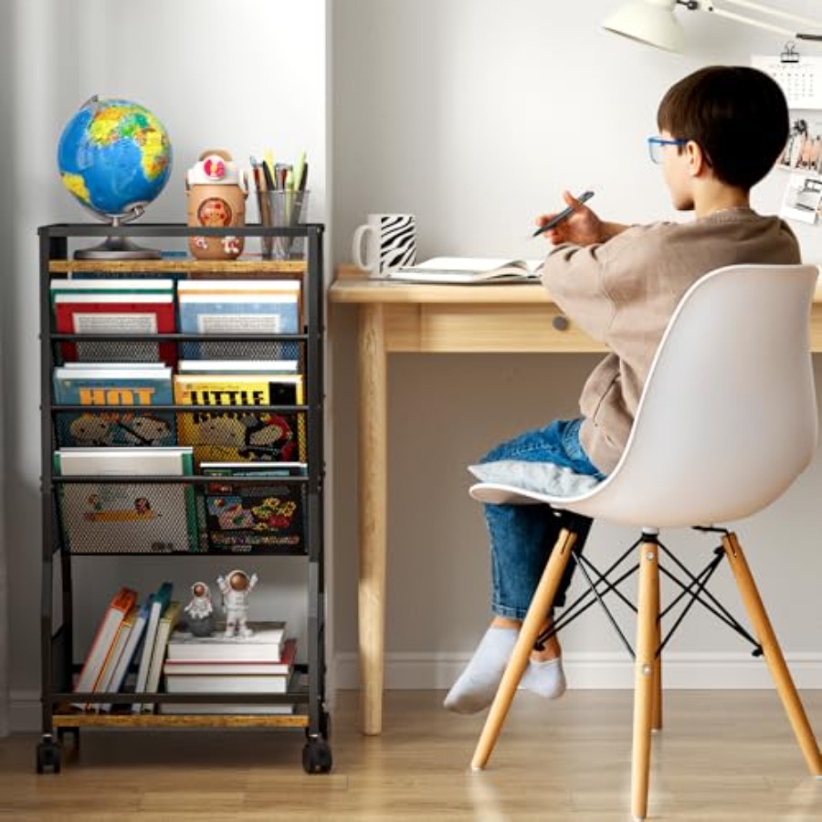 8 Tier Rolling Book Cart with  - Book Cart Rolling avis et prix