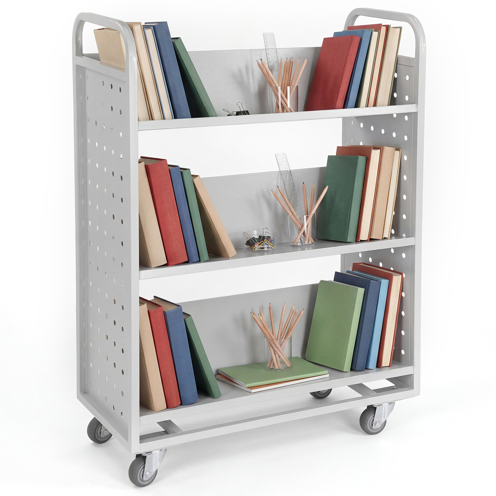 Archive Storage Cart Slanted S - Book Cart Rolling avis et prix