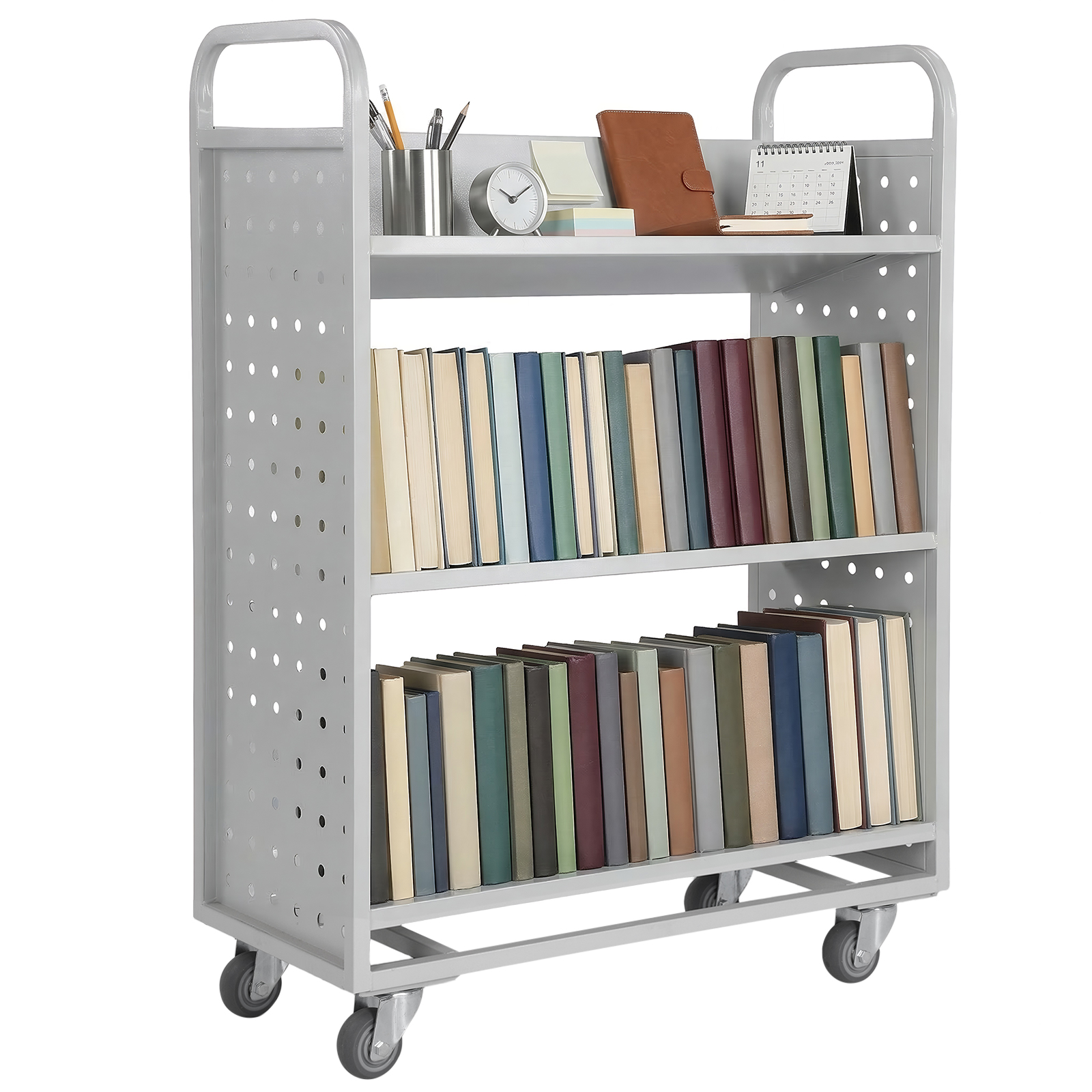 Archive Storage Cart Slanted S - Book Cart Rolling avis et prix