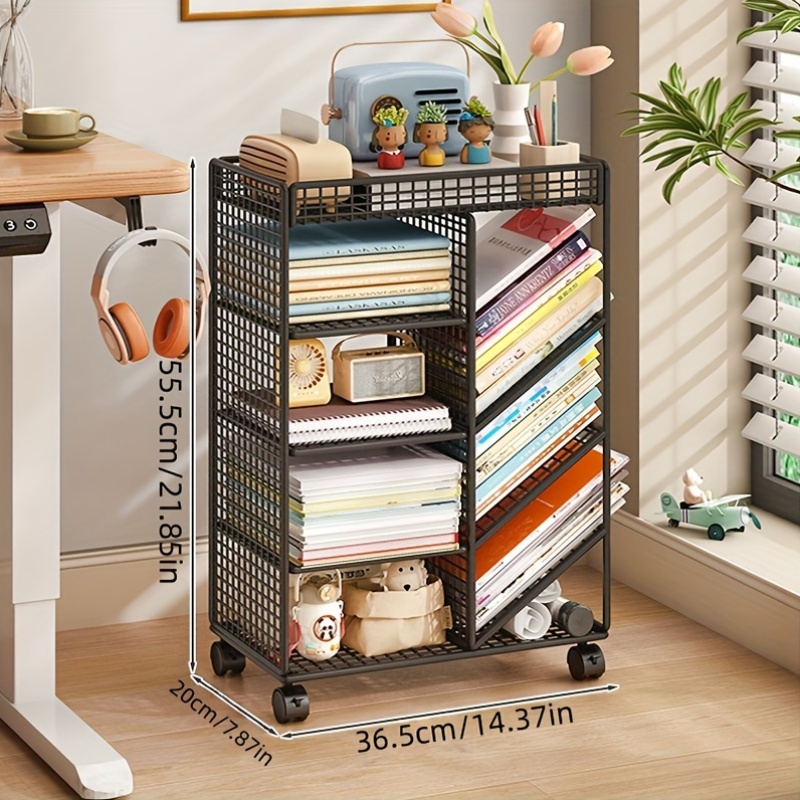 Rolling Book Cart -  Metal Mob - Book Cart Rolling avis et prix