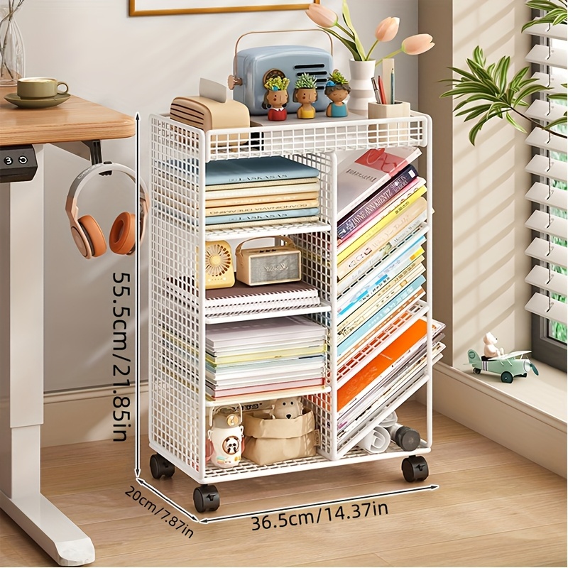 Rolling Book Cart -  Metal Mob - Book Cart Rolling avis et prix
