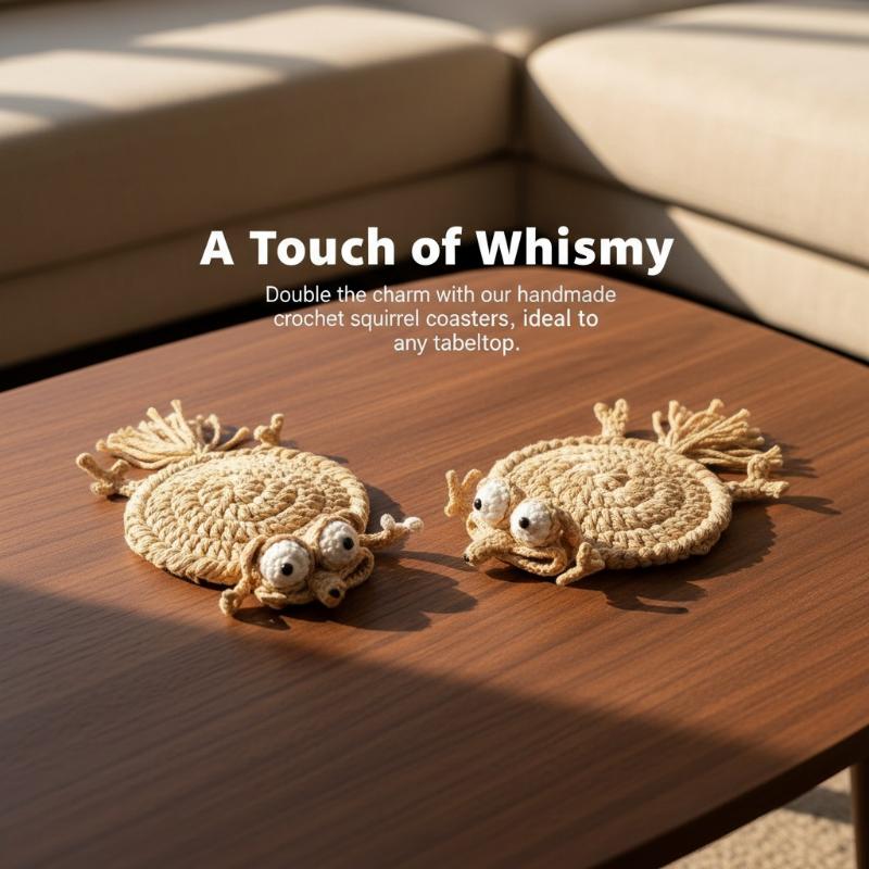 Handmade Crochet Squirrel Coas - Office Furniture Used avis et prix