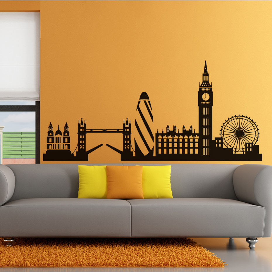 London Skyline Wall Sticker Ci - Office Furniture London avis et prix